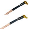 0.5 feet RG316 MC Card Male Angle to SSMB Male Angle RF Pigtail Coaxial Cable view 1