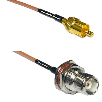 0.5 feet RG316 RCA Male to TNC Female Bulkhead RF Pigtail Coaxial Cable