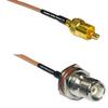 0.5 feet RG316 RCA Male to TNC Female Bulkhead RF Pigtail Coaxial Cable view 1