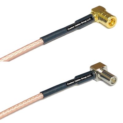 0.5 feet RG316 SMB Female Angle to MS147 Angle Male RF Pigtail Coaxial Cable