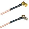 0.5 feet RG316 SMB Female Angle to MS147 Angle Male RF Pigtail Coaxial Cable view 1
