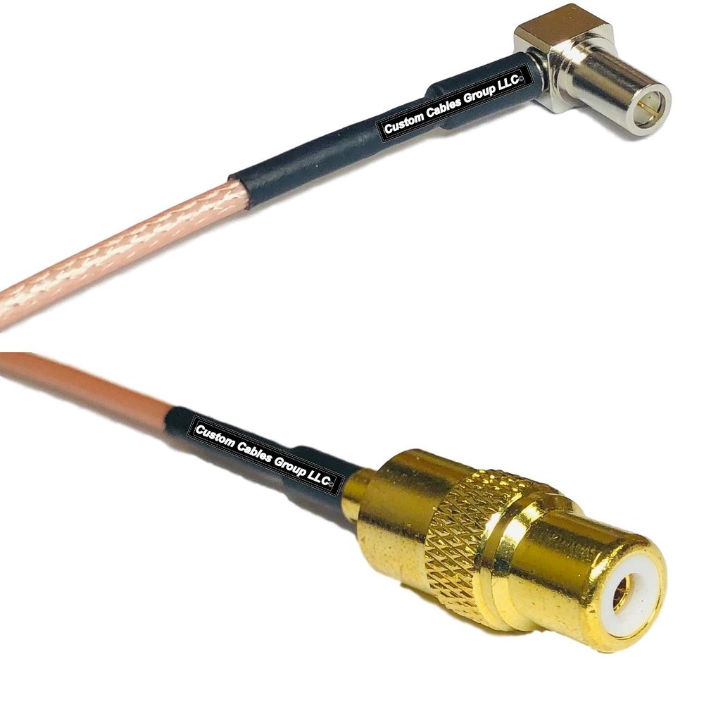 0.5 feet RG316 MS147 Angle Male to RCA Female RF Pigtail Coaxial Cable