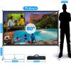JWSIT Projector Screen and Stand, 80 inch Outdoor Movie Screen-Upgraded 3 Layers PVC 16:9 Outdoor Projector Screen,Portable Video Projection Screen with Carrying Bag for Home Theater Backyard view 2