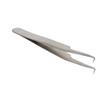 Utoolmart 51-SA Precision Stainless Steel Micro-magnetic Curved Pointed Tip Tweezer Silver Tone OPP bags 2 pcs view 1