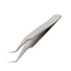 Utoolmart 51-SA Precision Stainless Steel Micro-magnetic Curved Pointed Tip Tweezer Silver Tone OPP bags 2 pcs view 2