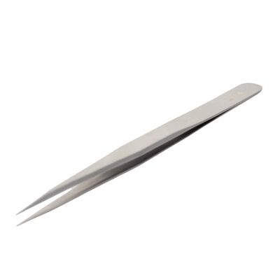 Utoolmart 27-SA Precision Stainless Steel Micro-magnetic Pointed Tip Tweezer Silver Tone OPP bags 1 pcs