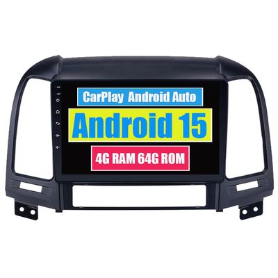 RoverOne Car Stereo Bluetooth GPS Navigation Multimedia Head Unit for Hyundai Santa Fe Santafe 2006-2011 with Touch Screen Android DSP MirrorLink (Without Canbus)