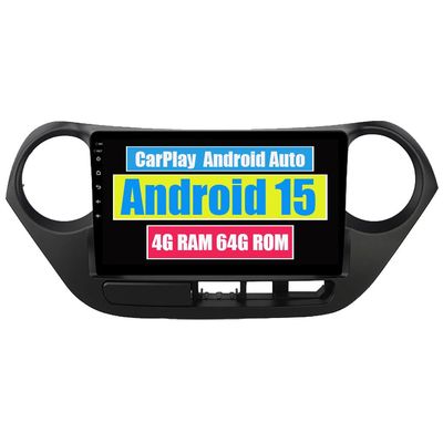 RoverOne Car Stereo Bluetooth Radio GPS Navigation Multimedia Head Unit for Hyundai i10 Grand i10 2013 2014 2015 2016 2017 with Touch Screen Android DSP MirrorLink