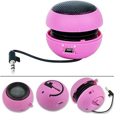 Wired Speaker Portable Compatible for Amazon Fire HD 10 (2019 Model ONLY) - Audio Multimedia Rechargeable Pink