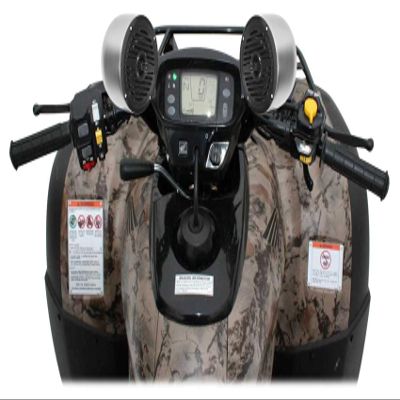 (2) Rockville Chrome 4" 200w Rollbar Roll Cage Tower Speakers for ATV/UTV/Cart