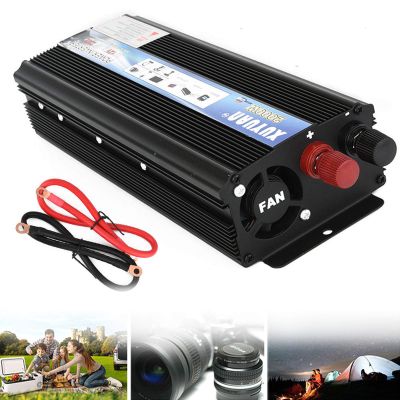 ZHHID 2000W Inverter 12V DC to 110V/240V AC Converter, Car Power Invertor with 1 AC Outlets and 1 USB Port for Laptop, Smartphone, Household Appliances in case Emergency Storm and Outage,12Vto230V