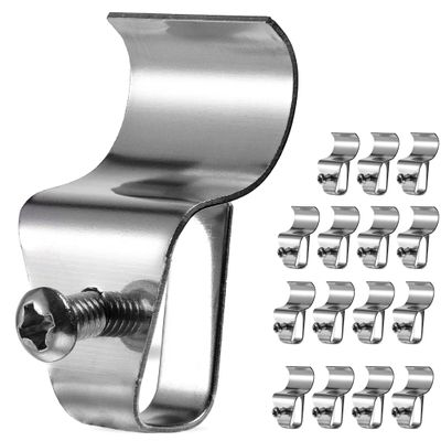 (15 Pack) Vinyl Siding Clips Hooks, No-Hole Needed Siding Hangers for Outdoor Mounted Home Security Cameras, Stainless Steel