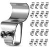 HUXOR 20 Pack Vinyl Siding Clips Hooks, No-Hole Needed Siding Hangers for Outdoor Mounted Blink, Arlo, Ring Home Security Cameras, Stainless Steel view 1