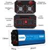 1500 Watt Car Power Inverter Dual AC Outlets 12V DC to 110V/240V AC Modified Sine Wave Inverter 12V DC to AC Power, 3000W Surge Peak Power,Car Power Charger Inverter with Battery Clips ,12Vto110V view 4