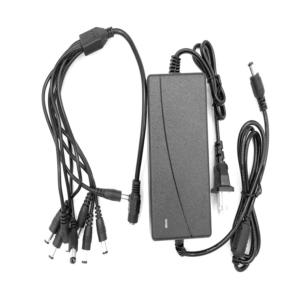 12V 5A Power Supply for CCTV Security Camera DVR Swann Lorex Defender 8 Split CGAdapter with 8ways Cable
