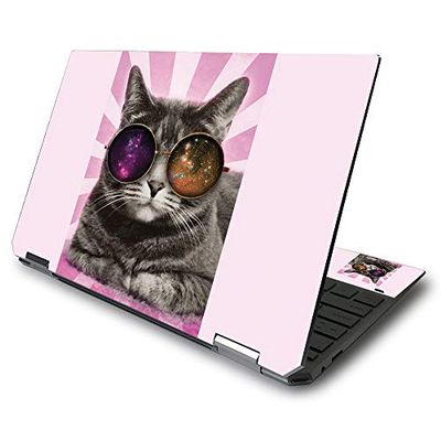 MightySkins Skin for HP Spectre x360 13.3" Gem-Cut (2020) - Galaxy Cat | Protective, Durable, and Unique Vinyl Decal wrap cover | Easy To Apply, Remove, and Change Styles | Made in the USA (HPS3601320-Galaxy Cat)
