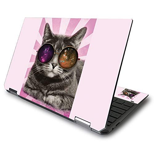 MightySkins Skin for HP Spectre x360 13.3" Gem-Cut (2020) - Galaxy Cat | Protective, Durable, and Unique Vinyl Decal wrap cover | Easy To Apply, Remove, and Change Styles | Made in the USA (HPS3601320-Galaxy Cat)