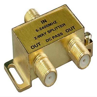 Cable Leader F Type Coaxial Signal Splitter (2-Way)