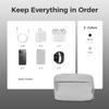 pack all Electronic Organizer, Cable Organizer Bag, Cord Travel Organizer for Cables, Chargers, Phones, USB cords, SD Cards (Gray) view 2