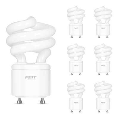 Feit Electric 60W Equivalent CFL Twist Light Bulb on GU24 Base, Non-Dimmable, 900 Lumens, 10K Life Hours, 4100K Cool White, 6 Pack - BPESL13T/GU24/41K/6