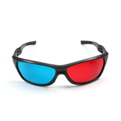 Othmro 1Pcs Durable 3D Style Glasses 3D Viewing Glasses 3D Movie Game Glasses Red-Blue 3D Glasses Plastic Frame Black Resin Lens