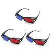 Othmro 3Pcs Durable 3D Style Glasses 3D Viewing Glasses 3D Movie Game Glasses Red-Blue 3D Glasses Plastic Frame Black Resin Lens for 3D TV Cinema Films DVD Viewing Home Movies view 1