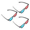 Othmro 3D Style Glasses - 3D Viewing Glasses with Red-Blue Lens, Plastic Frame, Black Resin for 3D TV, Cinema, Home Movies view 1