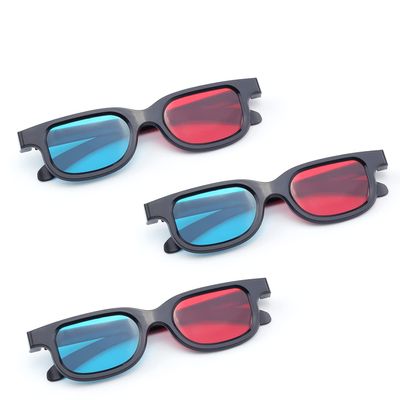 Othmro 3Pcs 3D Red-Blue Glasses Plastic Frame Black Resin Lens 3D Movie Game Glasses 3D Viewing Glasses 3D Style Glasses for Anaglyph Movie Photo Projector Film Television Computer Screen Game