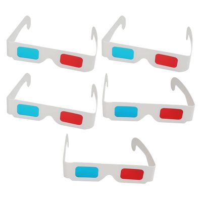 Othmro 20Pcs Durable 3D Style Glasses 3D Viewing Glasses 3D Movie Game Glasses Red-Blue 3D Glasses Carboard Frame White Resin Lens for 3D TV Cinema Films DVD Viewing Home Movies
