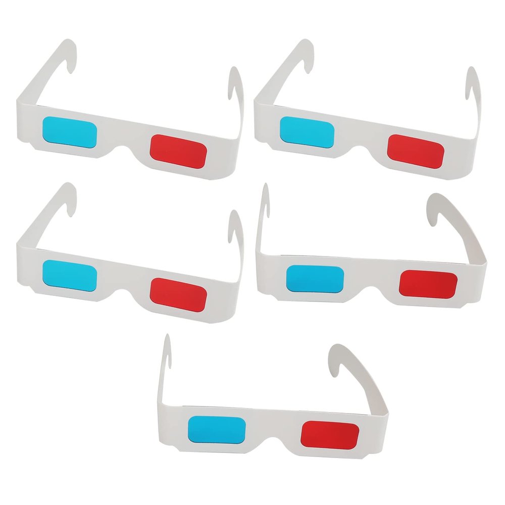 Othmro 20Pcs Durable 3D Style Glasses 3D Viewing Glasses 3D Movie Game Glasses Red-Blue 3D Glasses Carboard Frame White Resin Lens for 3D TV Cinema Films DVD Viewing Home Movies