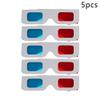 Othmro 5Pcs Durable 3D Style Glasses 3D Viewing Glasses 3D Movie Game Glasses Red-Blue 3D Glasses Carboard Frame White Resin Lens for 3D TV Cinema Films DVD Viewing Home Movies view 2