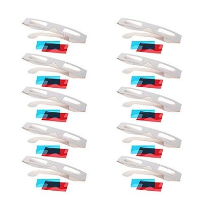 Othmro 10Pcs Durable 3D Style Glasses 3D Viewing Glasses 3D Movie Game Glasses Red-Blue 3D Glasses Carboard Frame White Resin Lens for 3D TV Cinema Films DVD Viewing Home Movies