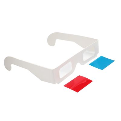 Othmro 1Pcs Durable 3D Style Glasses 3D Viewing Glasses 3D Movie Game Glasses Red-Blue 3D Glasses Carboard Frame White Resin Lens for 3D TV Cinema Films DVD Viewing Home Movies