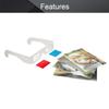 Othmro 1Pcs Durable 3D Style Glasses 3D Viewing Glasses 3D Movie Game Glasses Red-Blue 3D Glasses Carboard Frame White Resin Lens for 3D TV Cinema Films DVD Viewing Home Movies view 4