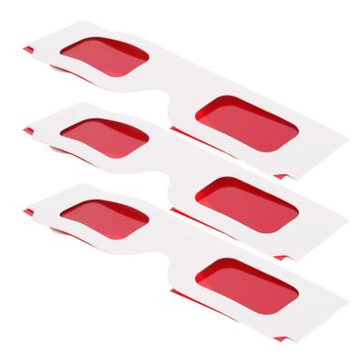 Othmro 3pcs Durable 3D Style Glasses 3D Viewing Glasses 3D Movie Game Glasses Red-Red 3D Glasses Carboard Frame White Resin Lens for 3D TV Cinema Films DVD Viewing Home Movies