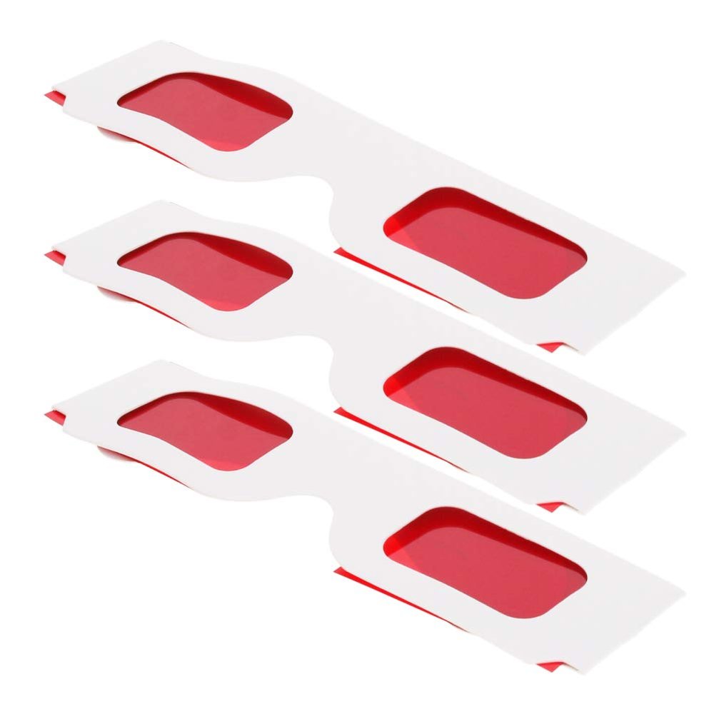 Othmro 3pcs Durable 3D Style Glasses 3D Viewing Glasses 3D Movie Game Glasses Red-Red 3D Glasses Carboard Frame White Resin Lens for 3D TV Cinema Films DVD Viewing Home Movies