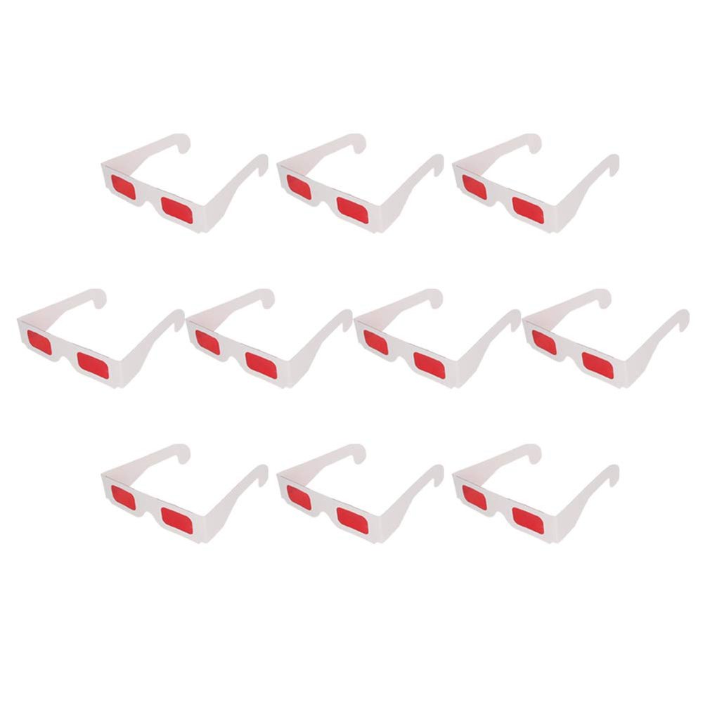 Othmro 5Pcs Durable 3D Style Glasses 3D Viewing Glasses 3D Movie Game Glasses Blue-Blue 3D Glasses Carboard Frame White Resin Lens for 3D TV Cinema Films DVD Viewing Home Movies