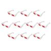 Othmro 5Pcs Durable 3D Style Glasses 3D Viewing Glasses 3D Movie Game Glasses Blue-Blue 3D Glasses Carboard Frame White Resin Lens for 3D TV Cinema Films DVD Viewing Home Movies view 1