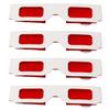 Othmro 5Pcs Durable 3D Style Glasses 3D Viewing Glasses 3D Movie Game Glasses Red-Red 3D Glasses Carboard Frame White Resin Lens for 3D TV Cinema Films DVD Viewing Home Movies view 1
