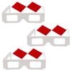 Othmro 5Pcs Durable 3D Style Glasses 3D Viewing Glasses 3D Movie Game Glasses Red-Red 3D Glasses Carboard Frame White Resin Lens for 3D TV Cinema Films DVD Viewing Home Movies view 4