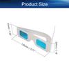 Othmro 5Pcs Durable 3D Glasses, White Resin Lens, Plastic Frame, Blue-Blue, For 3D TV, Cinema, Home Movies view 2