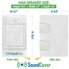 Two White Waterproof 600D Outdoor Speaker Covers for C-Bracket Mounted Speakers  Fits Yamaha NS-AW150, Polk Audio Atrium 5 (Max Dimensions: H 12.8" x W 7.9" x D 8.9") view 2