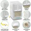 Two White Waterproof 600D Outdoor Speaker Covers for C-Bracket Mounted Speakers  Fits Yamaha NS-AW150, Polk Audio Atrium 5 (Max Dimensions: H 12.8" x W 7.9" x D 8.9") view 3