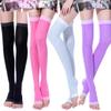Andongnywell Thigh High Compression Stockings Open Toe Compression Stockings Surgical Stockings for Men and Women (Pink) view 2