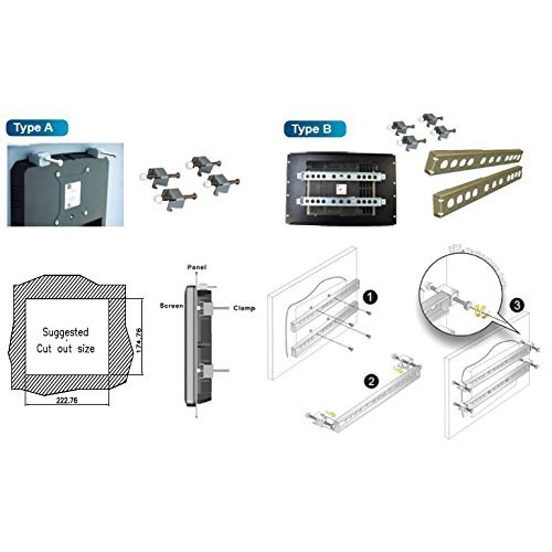 IEI Technology FPK-02-R10 DM-F22A Panel Mount kit, Silver Color, R10