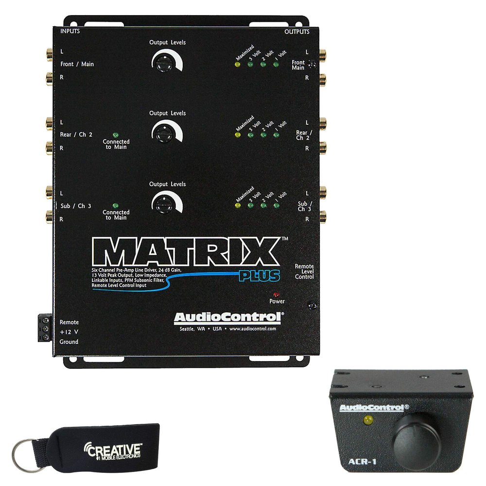AudioControl MATRIX PLUS 6-Ch Line Driver w/Level Control & ACR-1 Dash Remote
