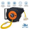 50 ft - 14 Gauge Retractable Extension Cord Reel - Heavy Duty Cable Reel w/Multi Outlet Lighted Receptacle - Premium Grade 13 Amp Extension Cord Retractable Reel w/Mounting Kit - by Watt's Wire view 4