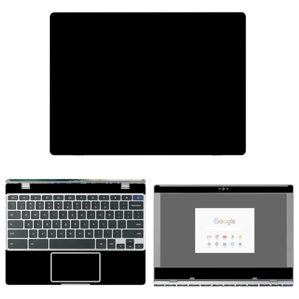 Decalrus - Protective Decal Black Skin Sticker for Samsung Chromebook 4 XE310XBA (11.6" Screen) case Cover wrap SAchromebook4_XE310XBA-90