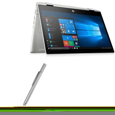 BoxWave Stylus Pen Compatible with HP ProBook x360 440 G1 - FineTouch Capacitive Stylus, Super Precise Stylus Pen - Metallic Silver