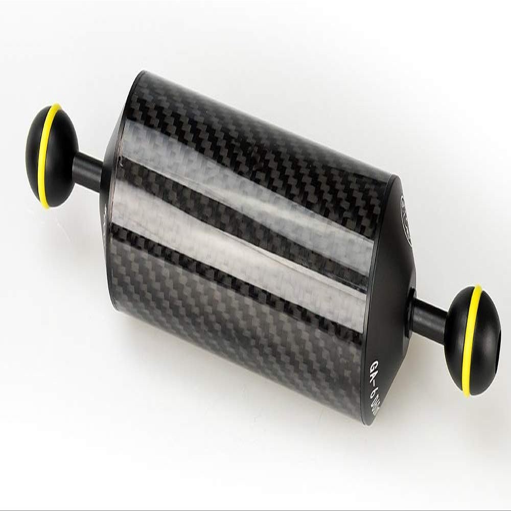 Seafrogs D60mm 8'' Underwater Float Arm Carbon Fiber Floating Dual Ball Diving Buoyancy Arm for Underwater Diving Tray Video Light/Strobe (D60mm, 8'', Buoyancy provided 300g)